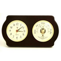 Clock & Barometer w/ Thermometer - Ash